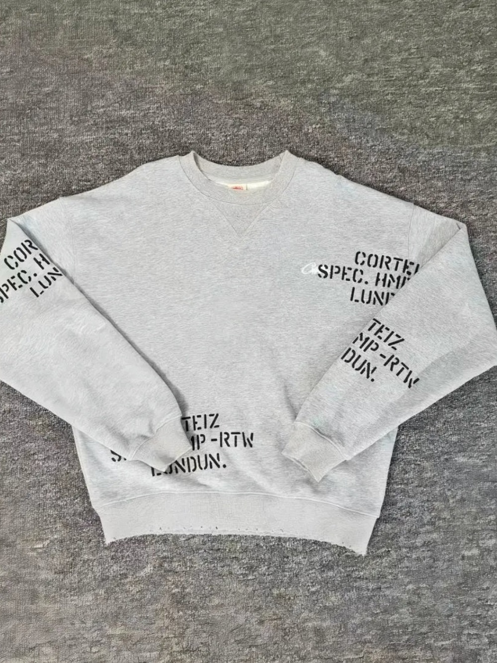 Corteiz Gray Graphic Crewneck Sweatshirt